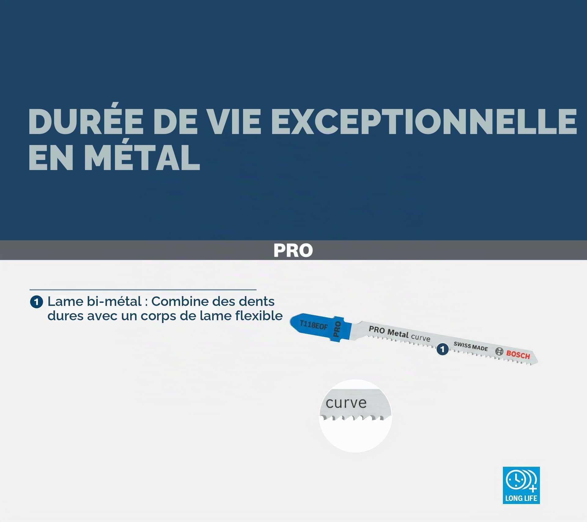 Bosch PRO T118EOF lame scie sauteuse métal lot 5
