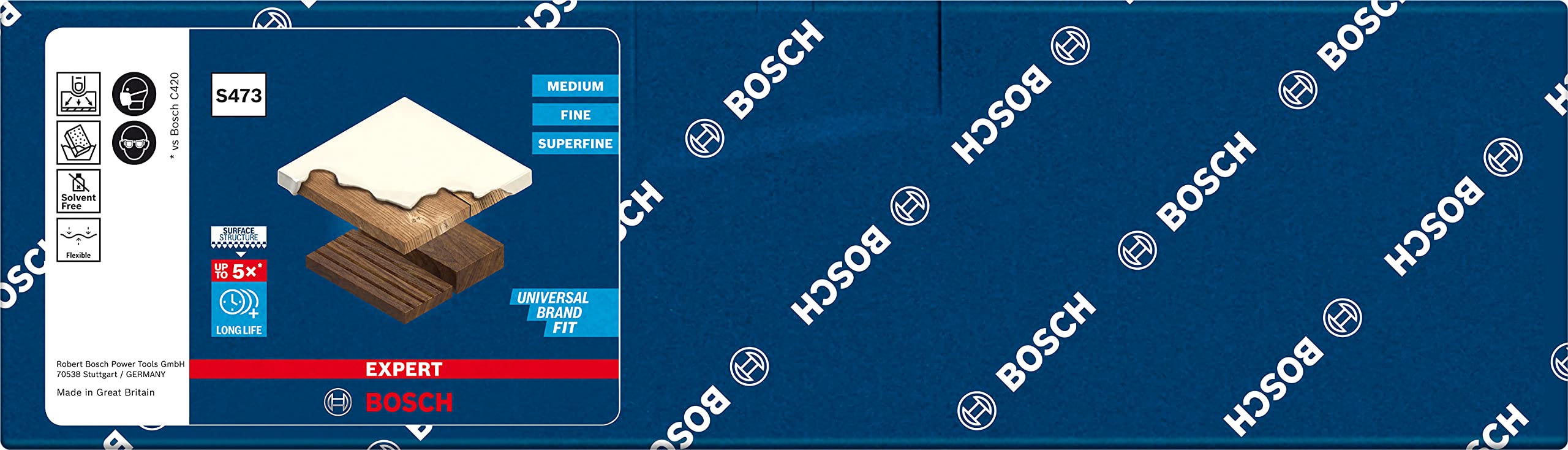 Bosch Expert S473 plateau ponçage manuel 98x120 mm grain fin