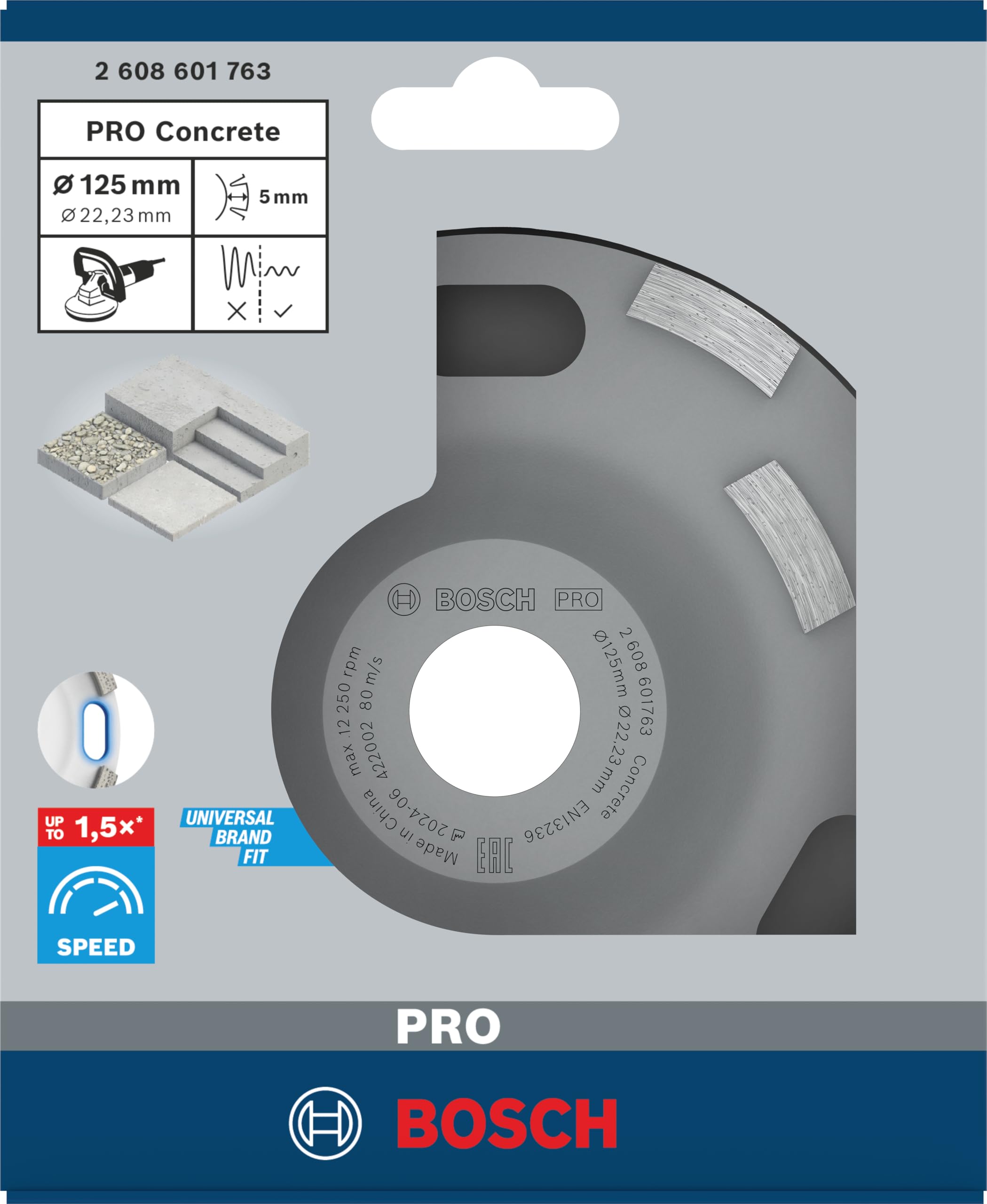 Bosch PRO Concrete Meule assiette 125mm béton