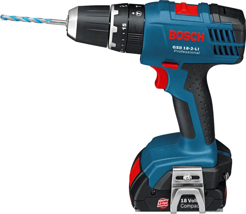 Bosch Professional GSB 18-2-LI Perceuse 18V 2x2Ah