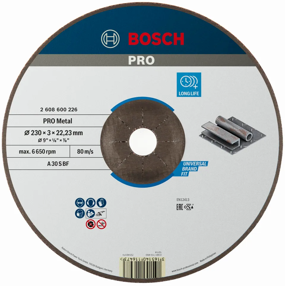 Bosch PRO Metal disque à tronçonner acier 230x3 mm