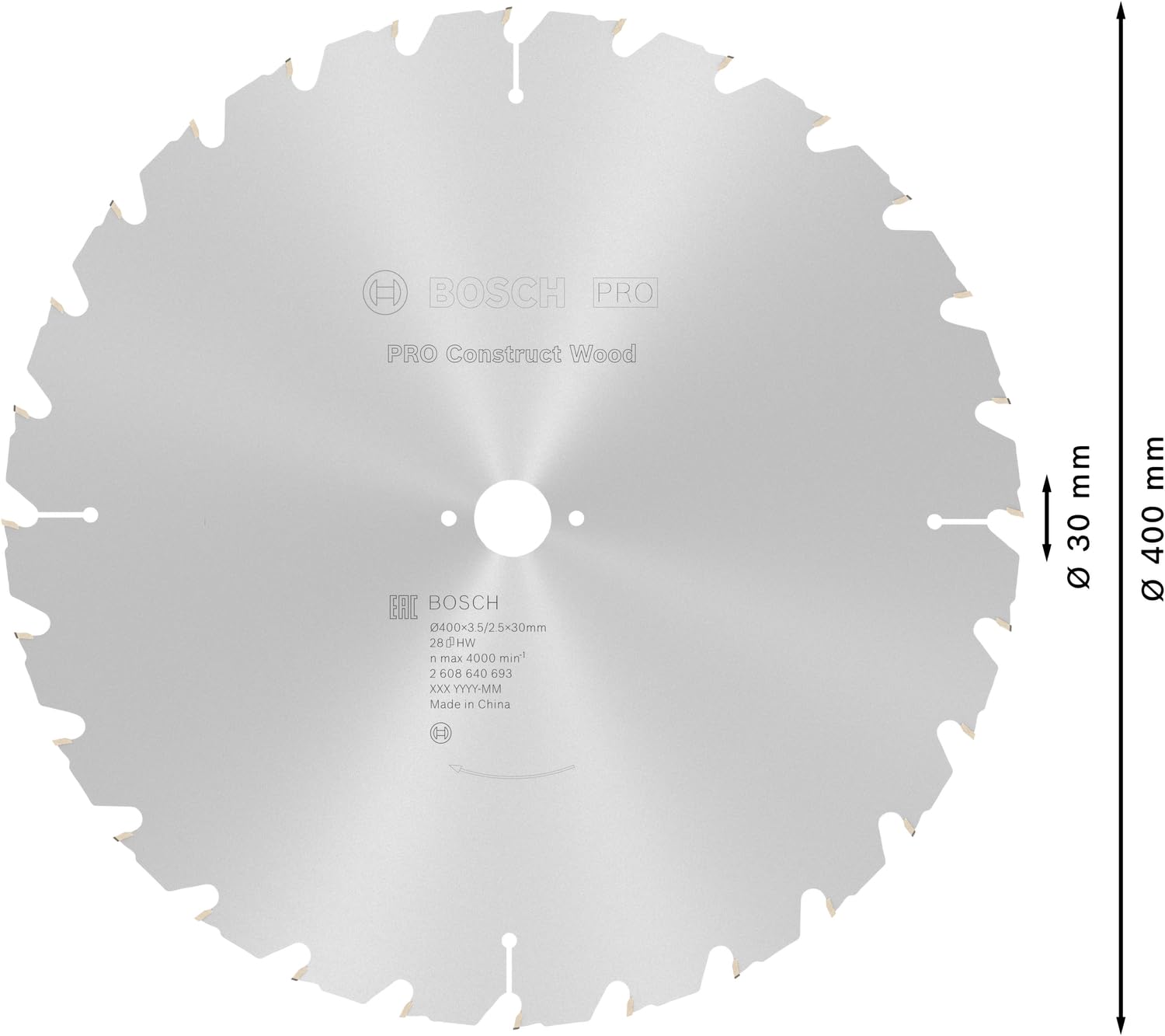 Bosch PRO Construct Wood lame circulaire 400 mm