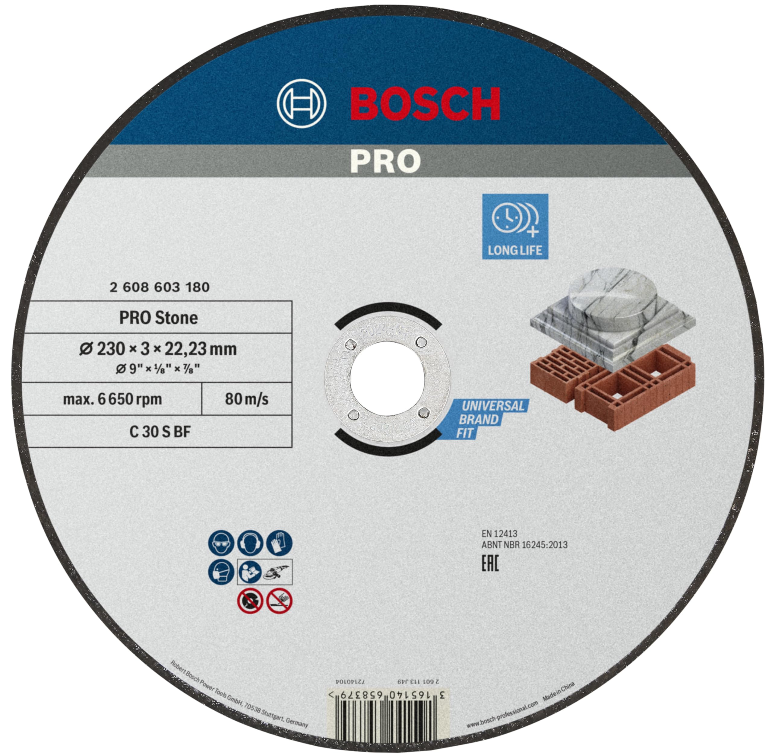 Bosch PRO Stone disque à tronçonner pierre 115 mm