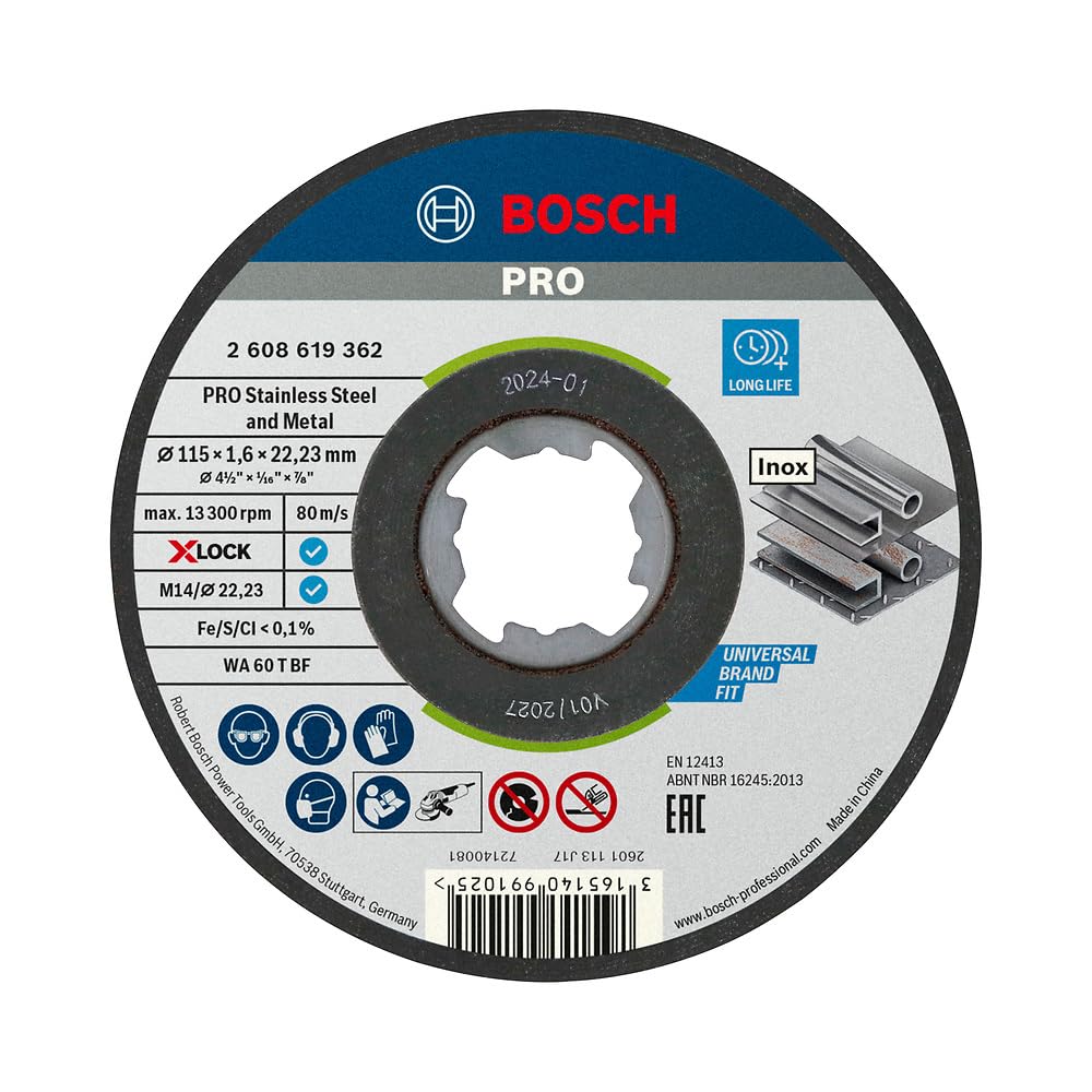 Bosch PRO disque à tronçonner inox 115 mm métal