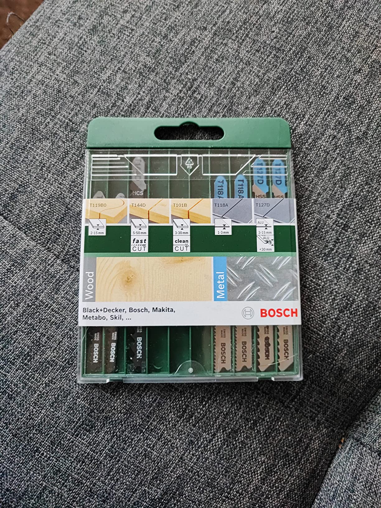 Bosch Wood and Metal Jeu lames scie sauteuse 10 pièces