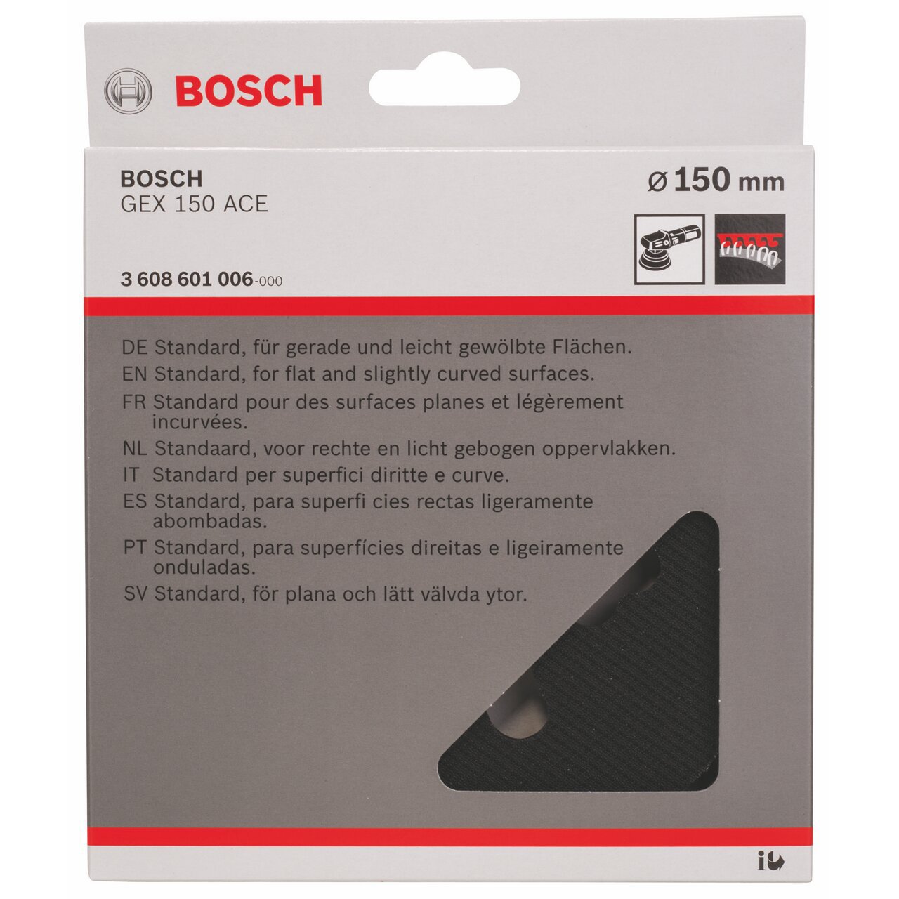 Bosch PRO plateau de ponçage GEX 150 ACE 150 mm