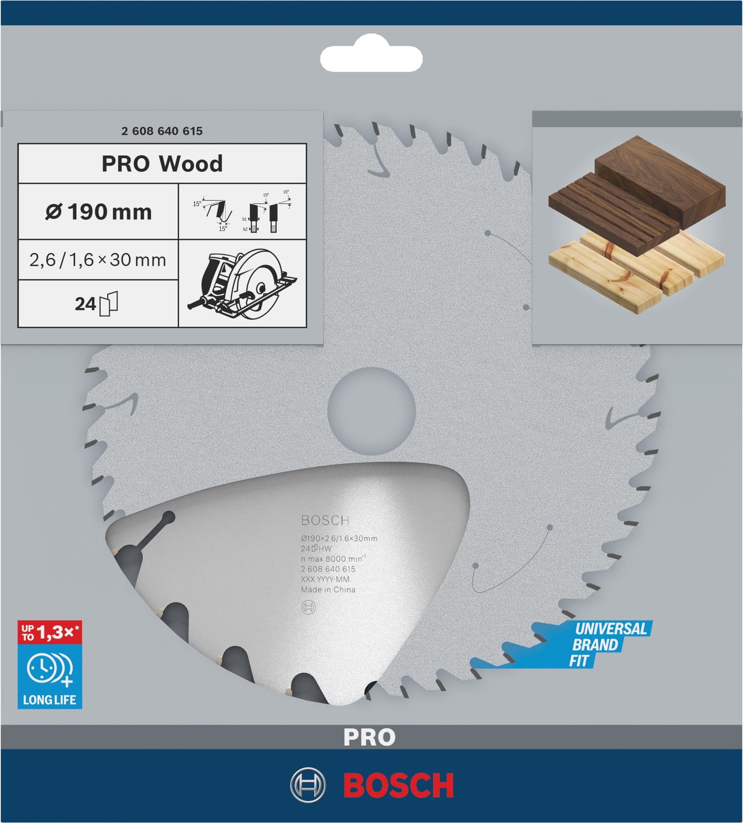 Bosch PRO Wood lame circulaire 190mm 24 dents