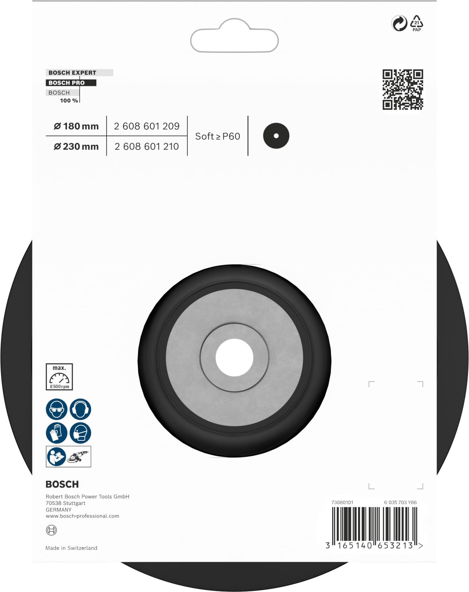 Bosch PRO Backing Pad plateau de ponçage M14 230 mm