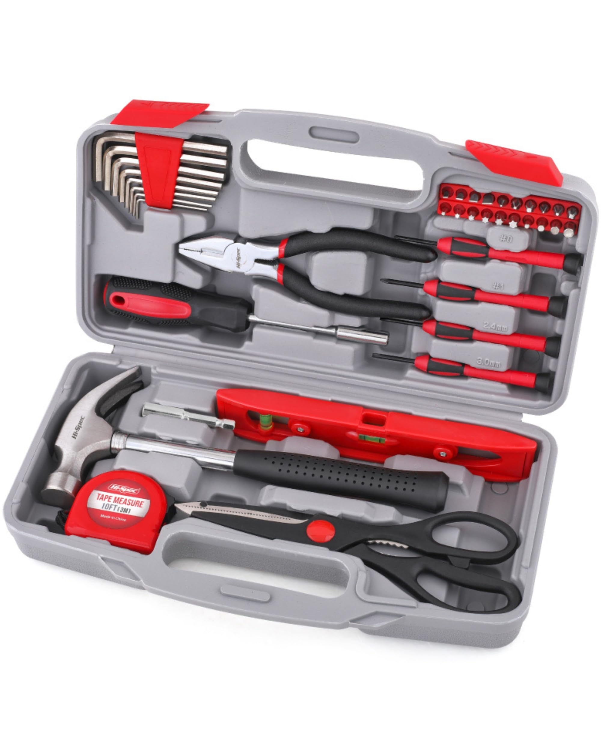 Hi-Spec Kit Outils Maison Rose 42 Pièces Mallette