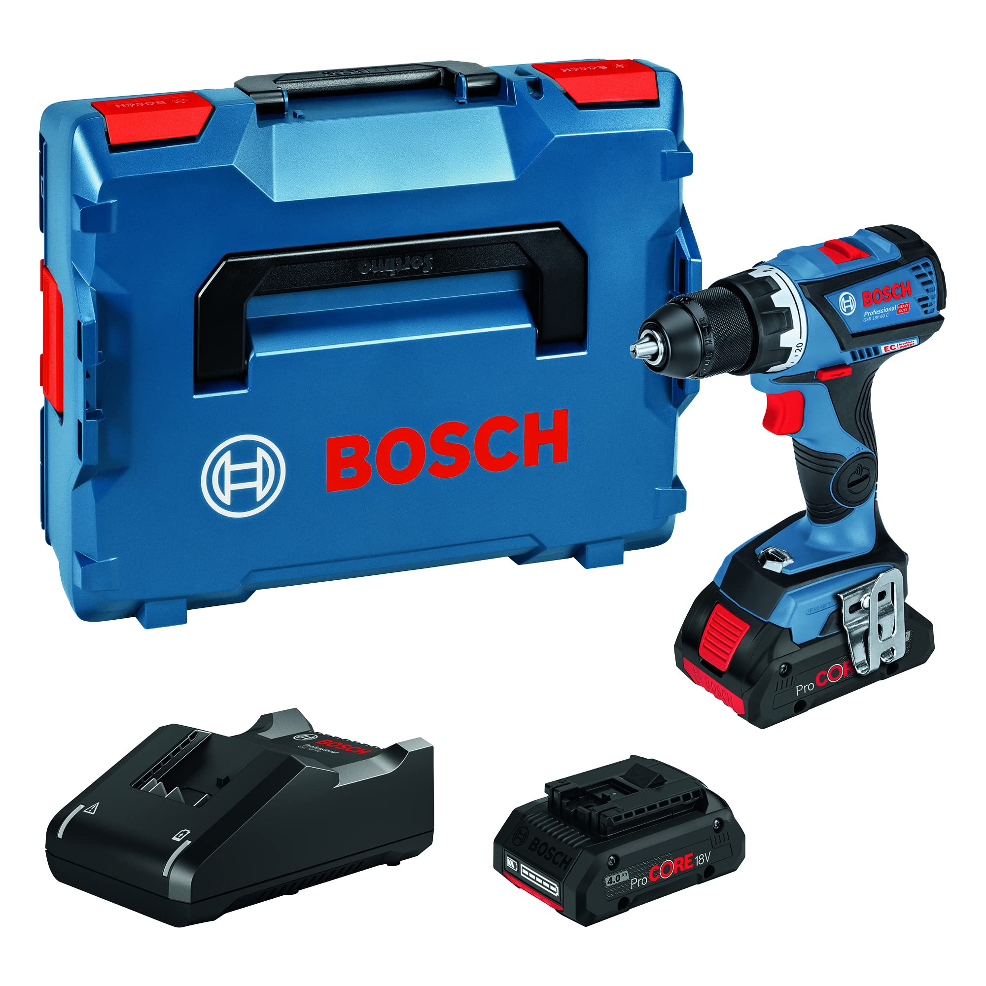 Bosch GSR 18V-60 C perceuse-visseuse 18V 2x4,0Ah L-BOXX
