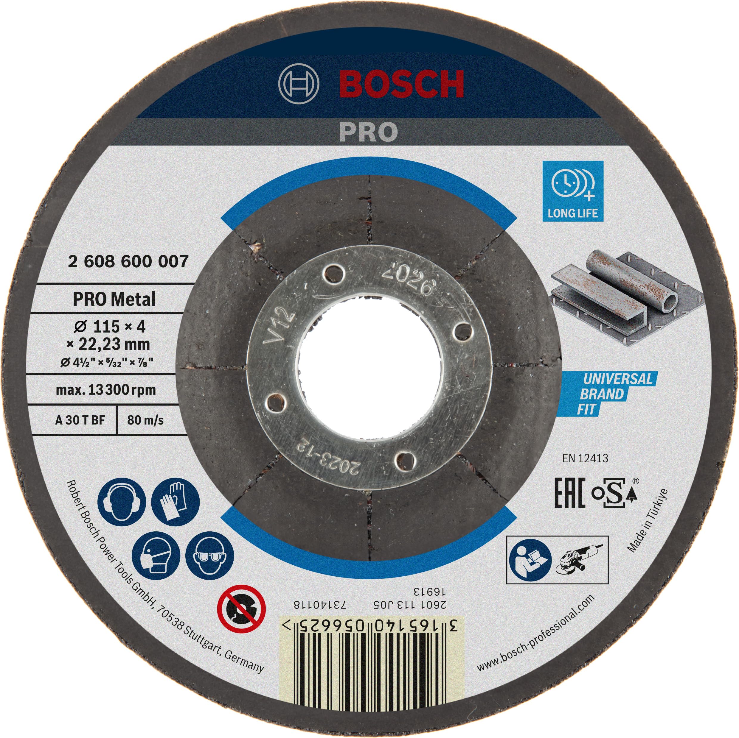 Bosch Abrasifs PRO Metal disque abrasif 150 mm acier