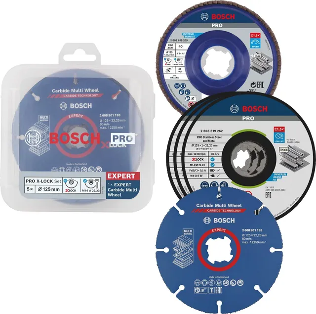 Bosch PRO Cutting Grinding coffret disques X-Lock 125 mm 5x