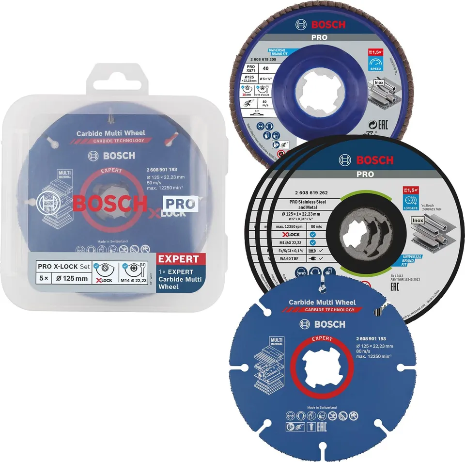 Bosch PRO Cutting Grinding coffret disques X-Lock 125 mm 5x