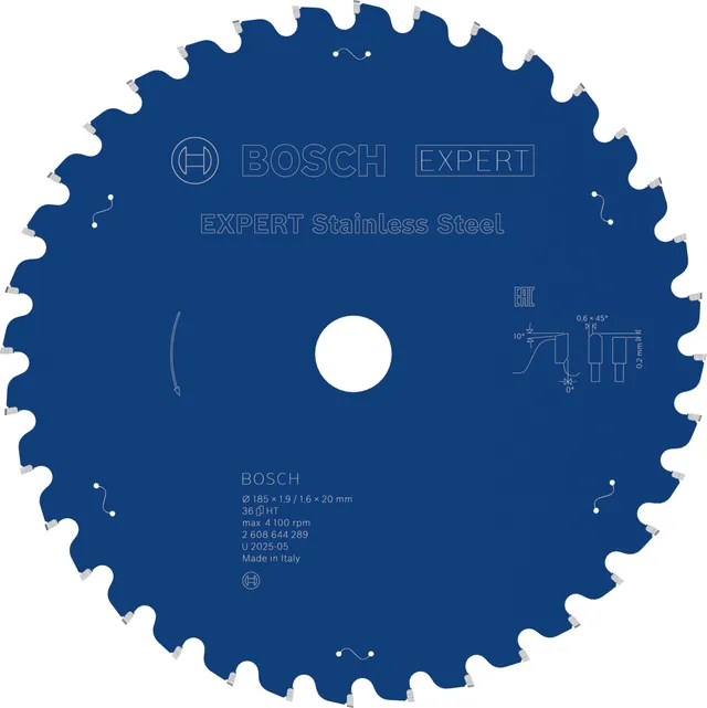 Bosch Expert Stainless Steel lame 185x20 mm T36 inox