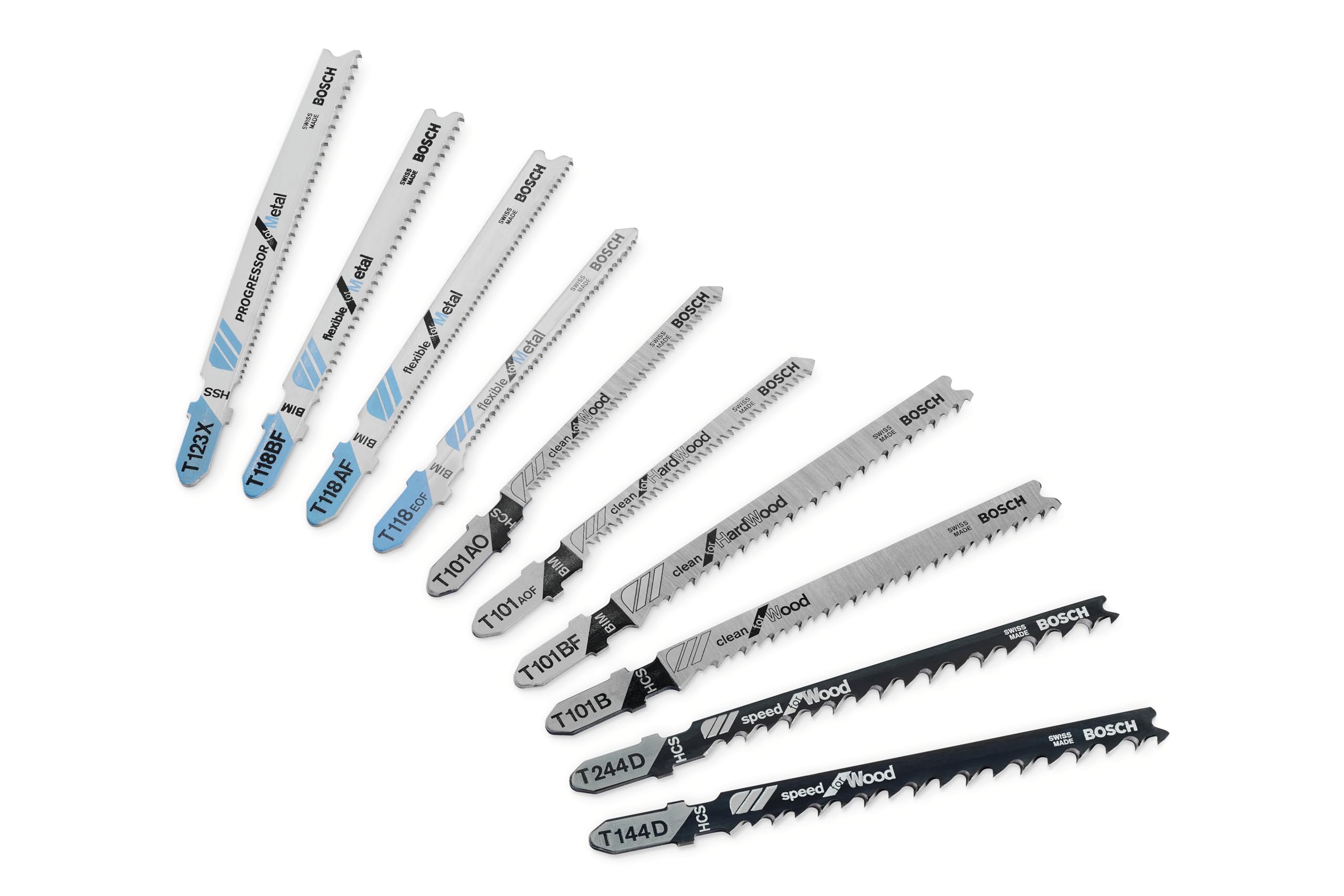 Bosch Basic lames scie sauteuse bois métal lot 10