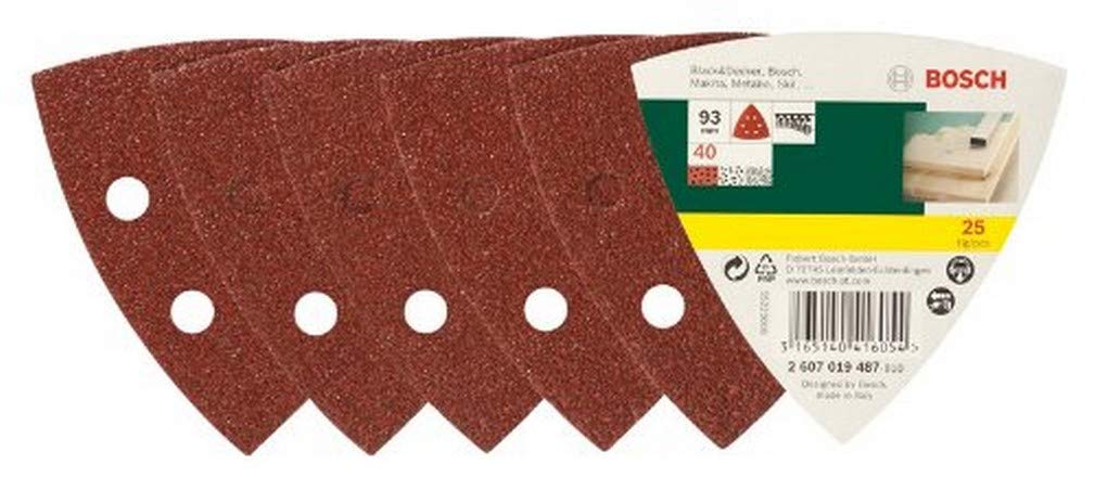 Bosch Lot 25 feuilles abrasives Delta grain 120