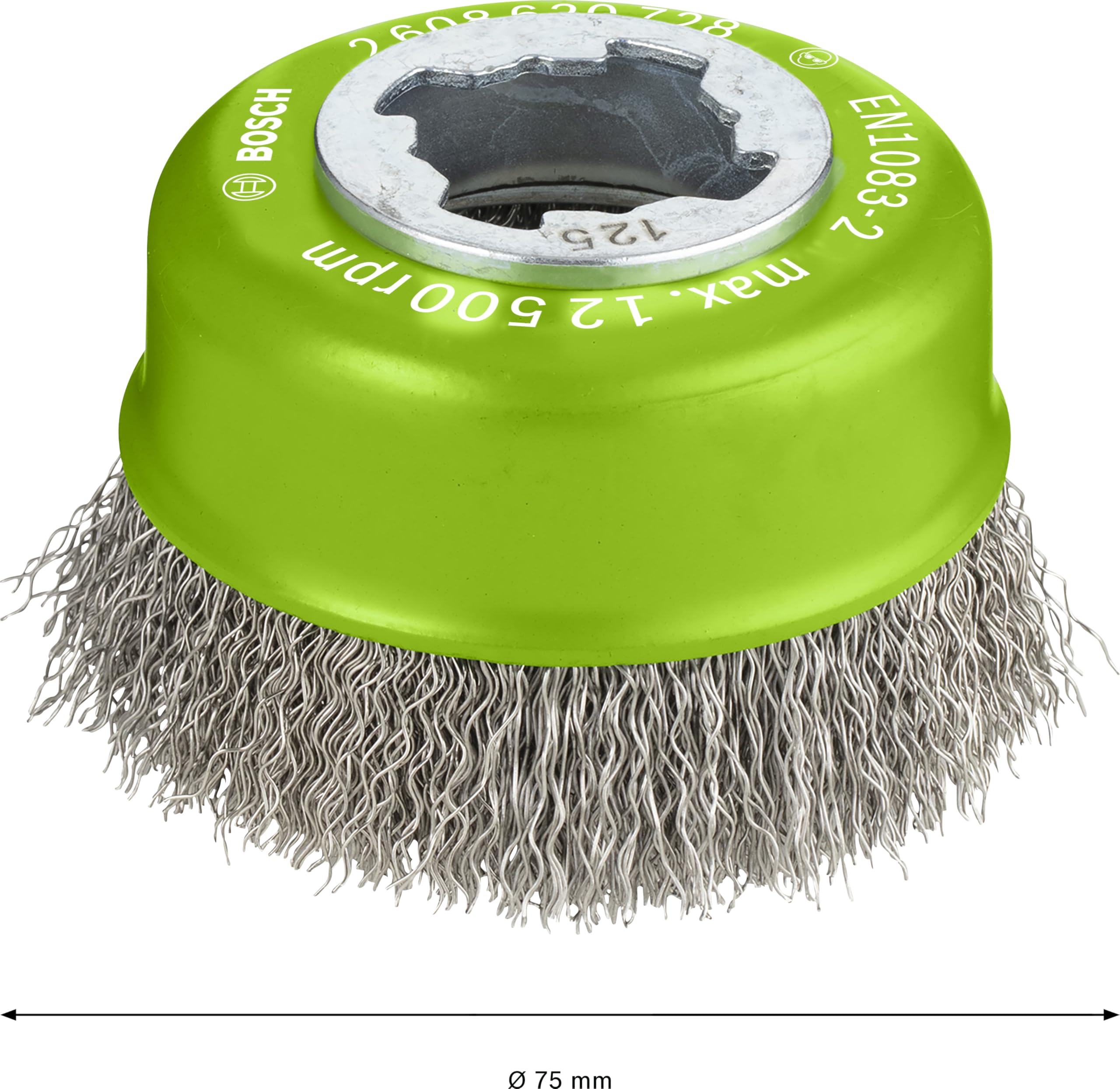 Bosch PRO Stainless Steel brosse boisseau ondulee 75 mm inox
