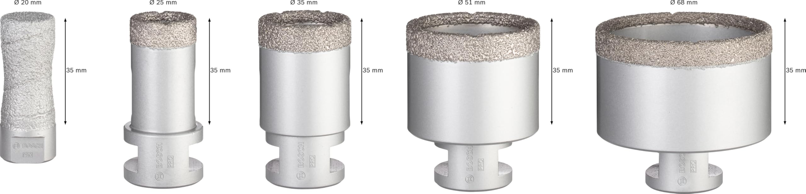 Bosch PRO Ceramic coffret couronnes forage carrelage M14