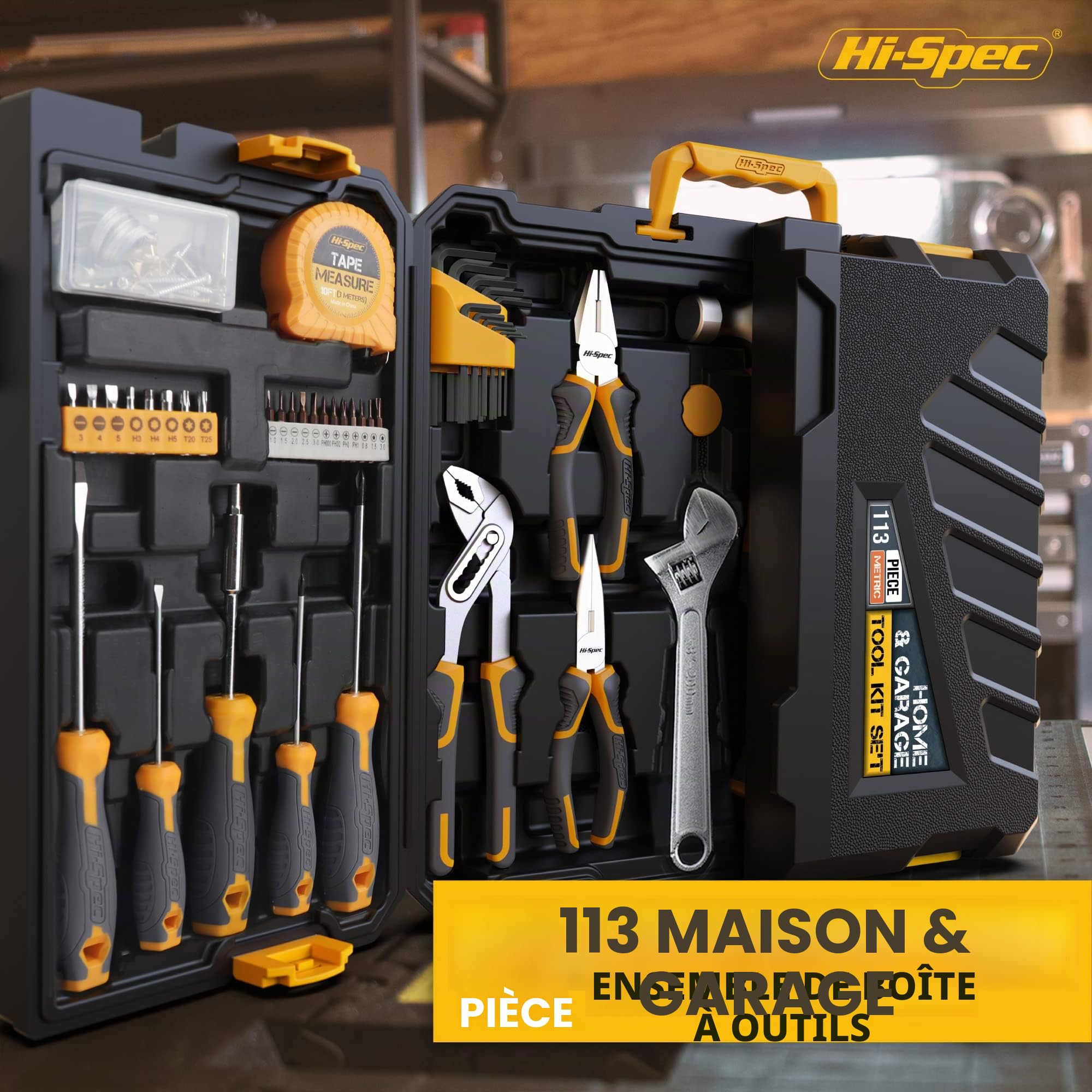 Hi-Spec Tool Kits coffret outils 113 pièces maison
