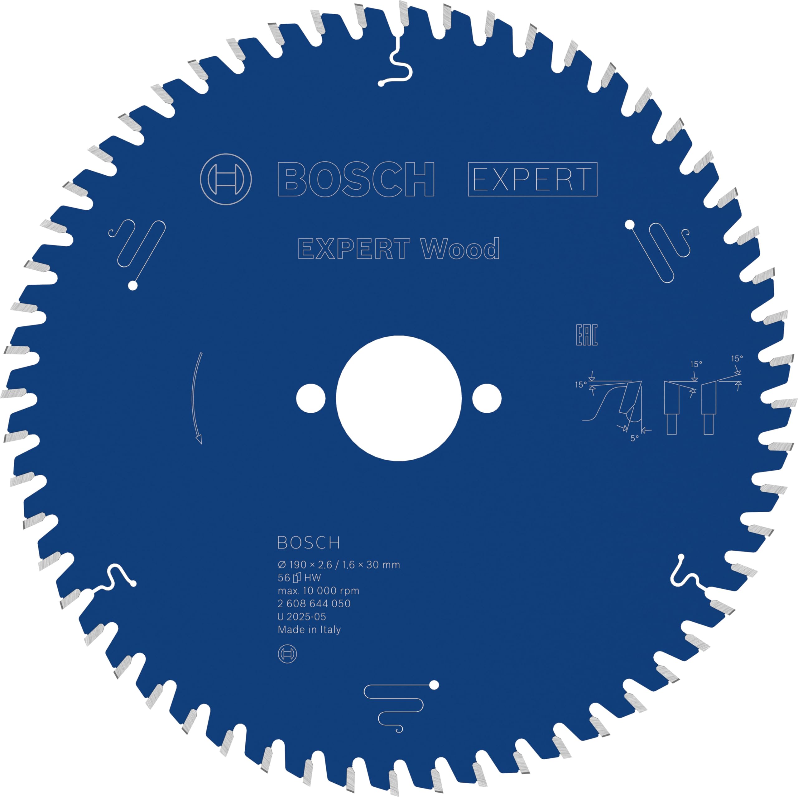 Bosch EXPERT Wood lame scie circulaire 190x30 mm T56 bois