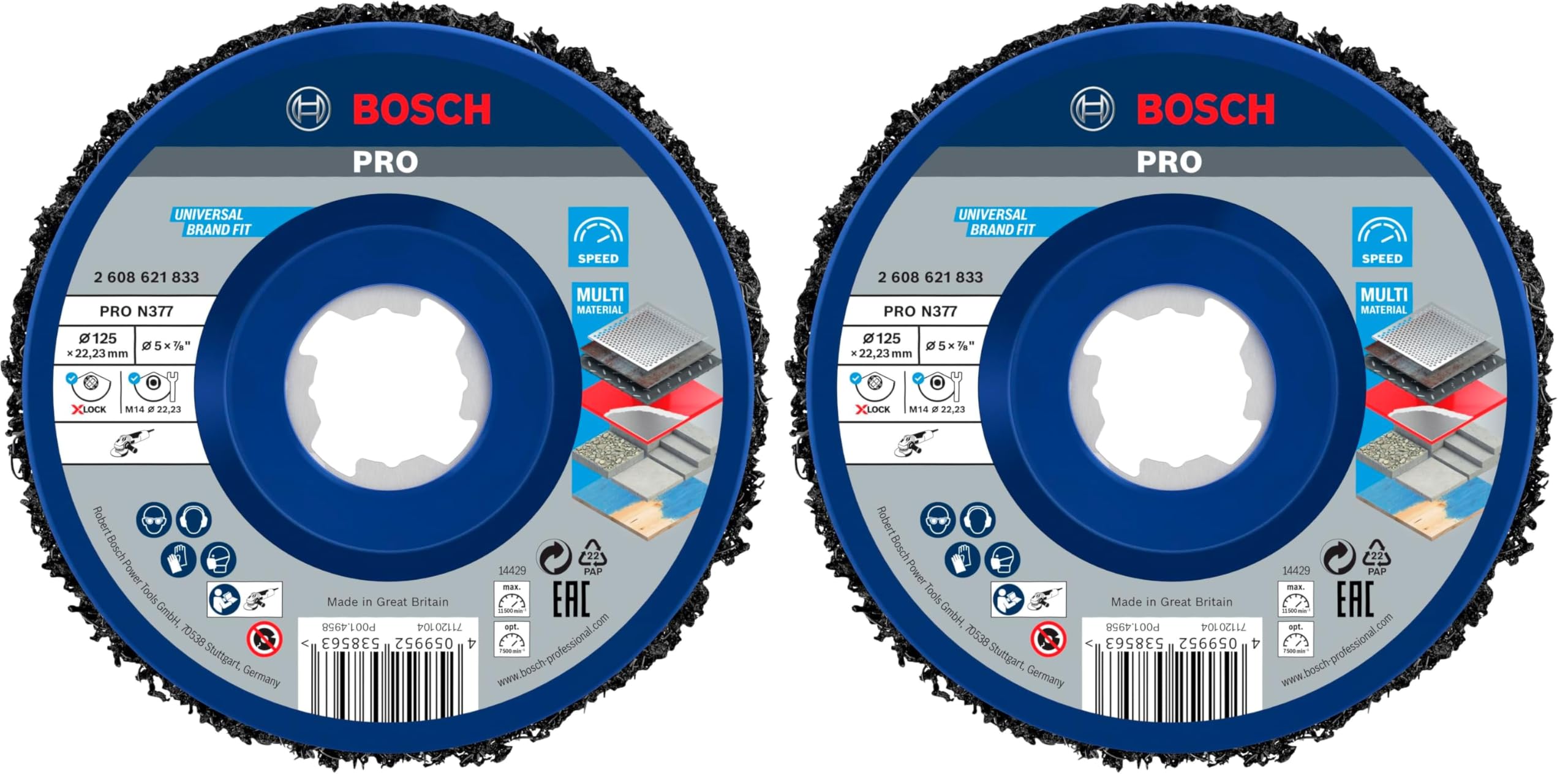Bosch PRO N377 disque nettoyage 125 mm multi-matériau