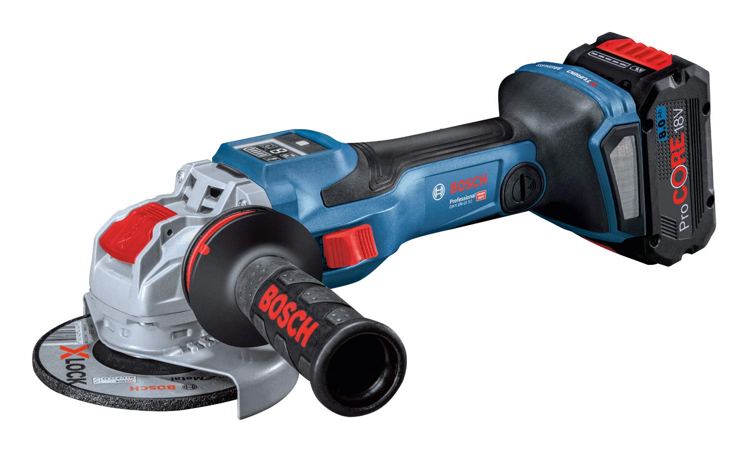 Bosch GWX 18V-15 SC meuleuse 125 mm X-LOCK 2x5,5Ah