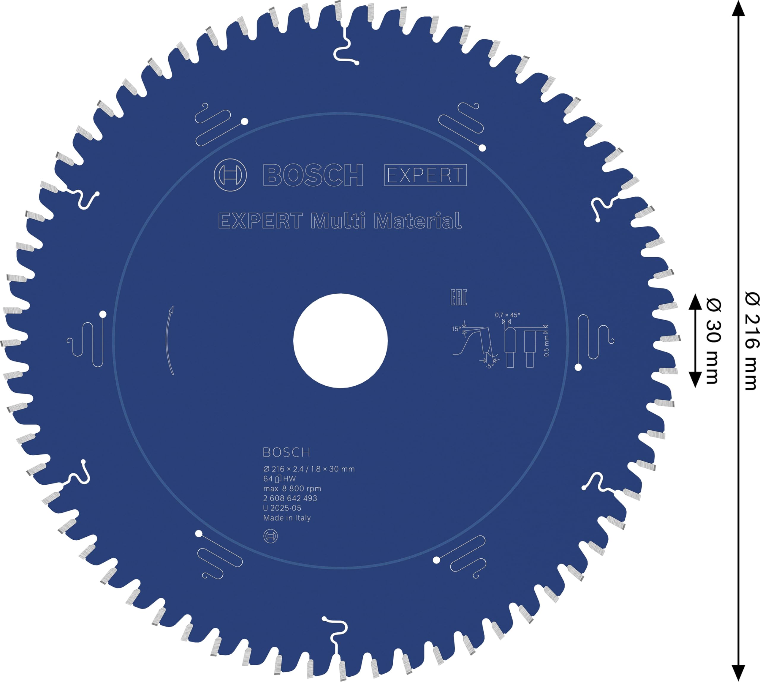Bosch Expert lame scie circulaire 216 mm 64 dents