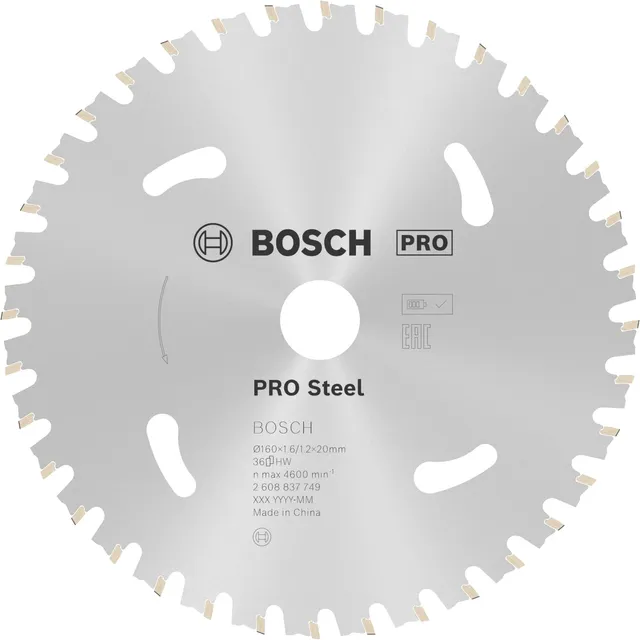 Bosch Pro Steel Lame scie circulaire 160 mm 36 dents