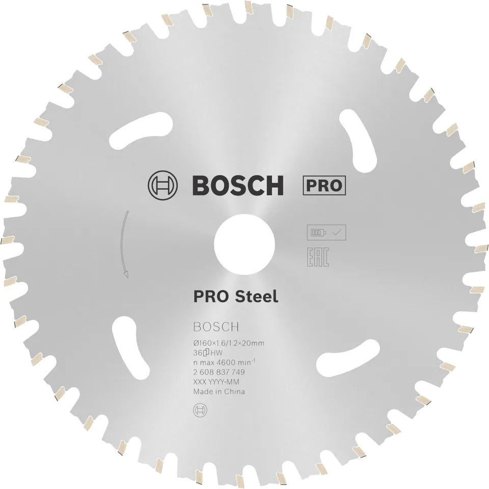 Bosch Pro Steel Lame scie circulaire 160 mm 36 dents