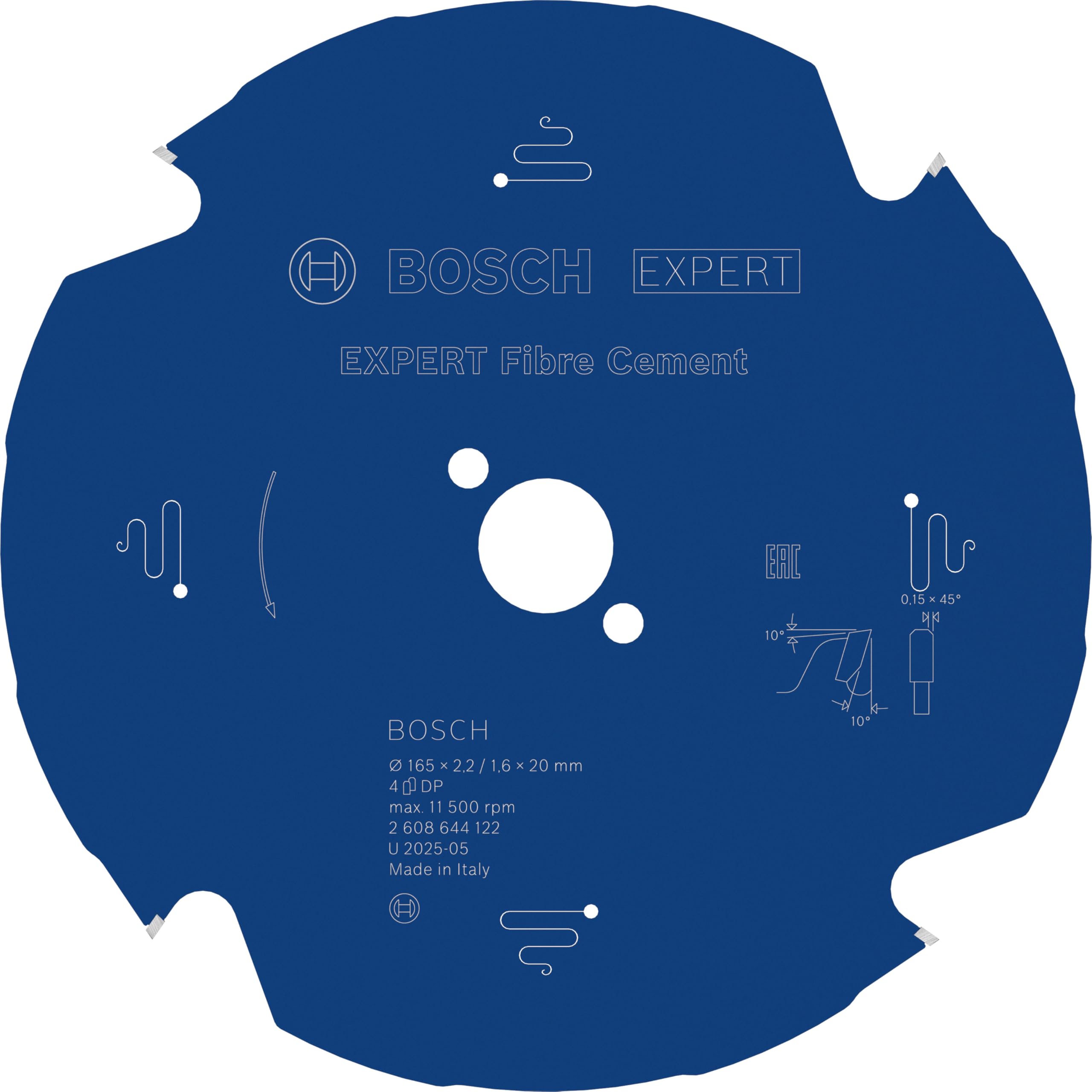 Bosch EXPERT Fibre Cement lame scie circulaire 160 mm PCD