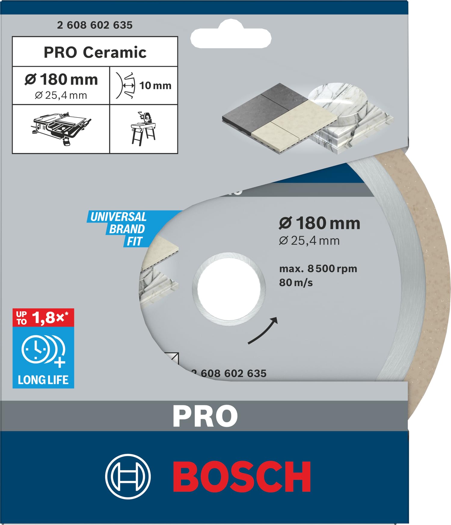 Bosch Ceramic disque diamant 180 mm carrelage céramique