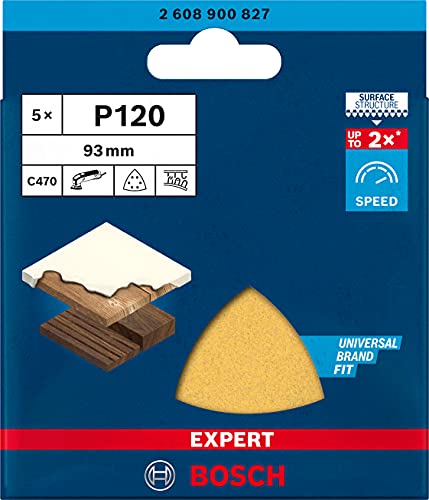 Bosch EXPERT C470 feuille abrasive delta 93 mm G120 x5