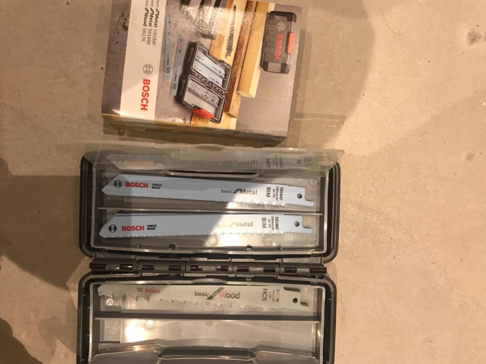 Bosch Set 15 lames scie sabre bois métal ToughBox