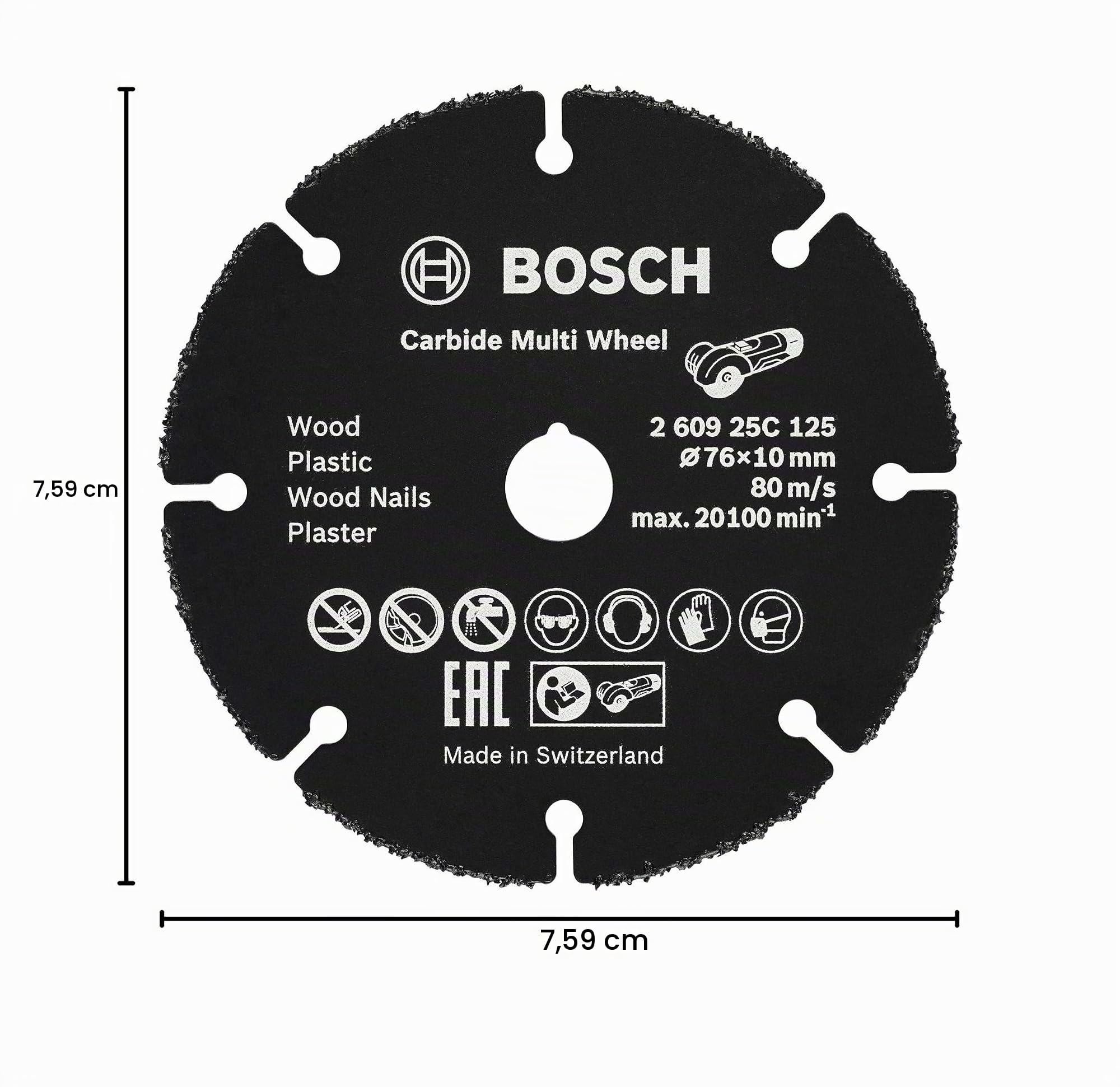 Bosch Carbide Multi Wheel disque 76x10 mm bois