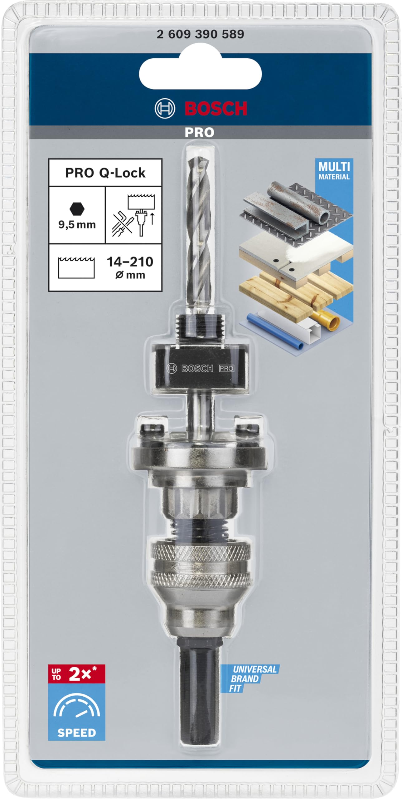Bosch PRO Q-Lock adaptateur HEX scie trépan QC