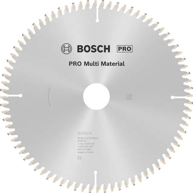 Bosch PRO Multi Material Lame circulaire 216x30 80 dents
