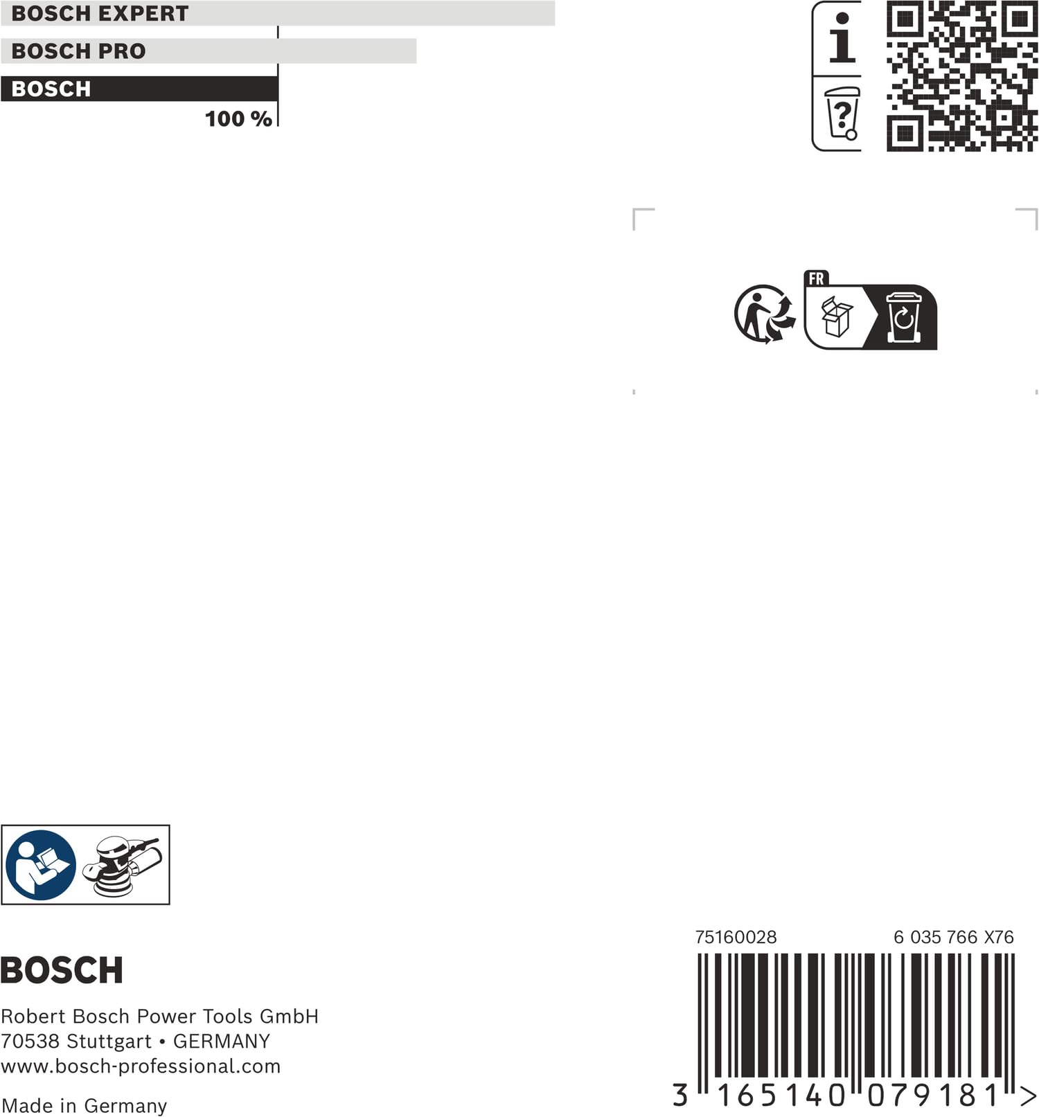Bosch plateau de ponçage moyen 115 mm excentrique