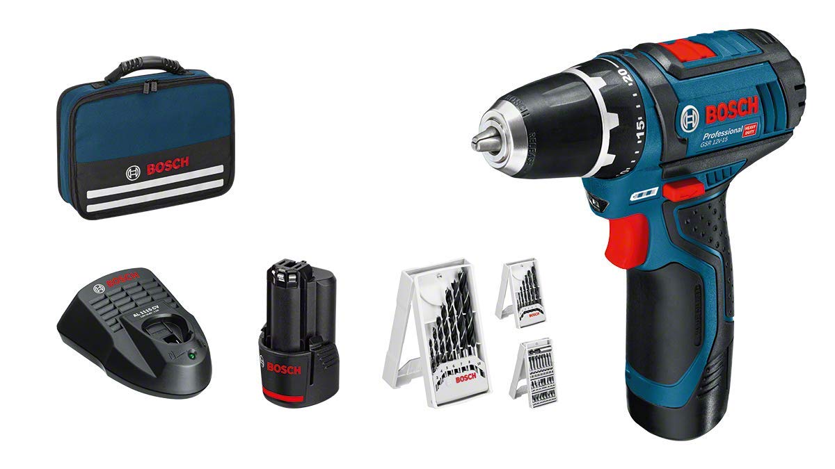 Bosch GSR 12V-15 perceuse-visseuse 12V + coffret 43 pcs