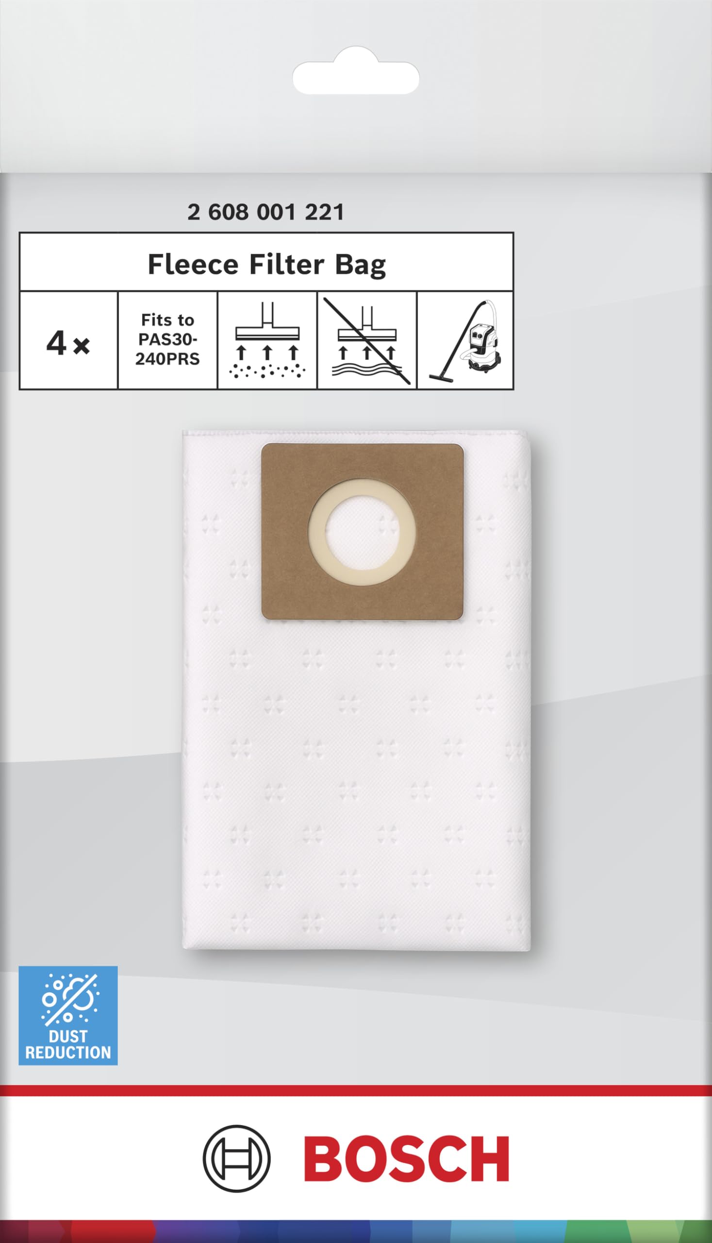 Bosch Sacs non-tissé aspirateur x4 aspiration à sec