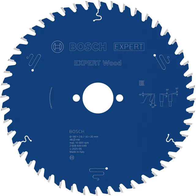 Bosch EXPERT Wood lame scie 190 mm 48 dents bois