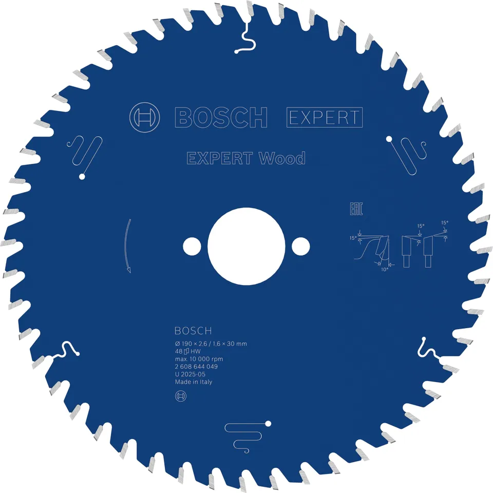 Bosch EXPERT Wood lame scie 190 mm 48 dents bois