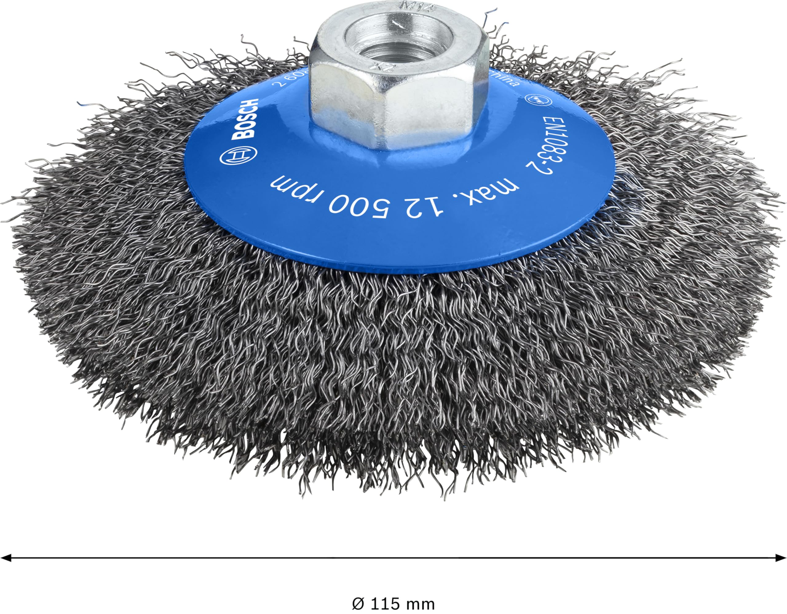 Bosch PRO Steel Brosse conique M14 Ø115 mm acier