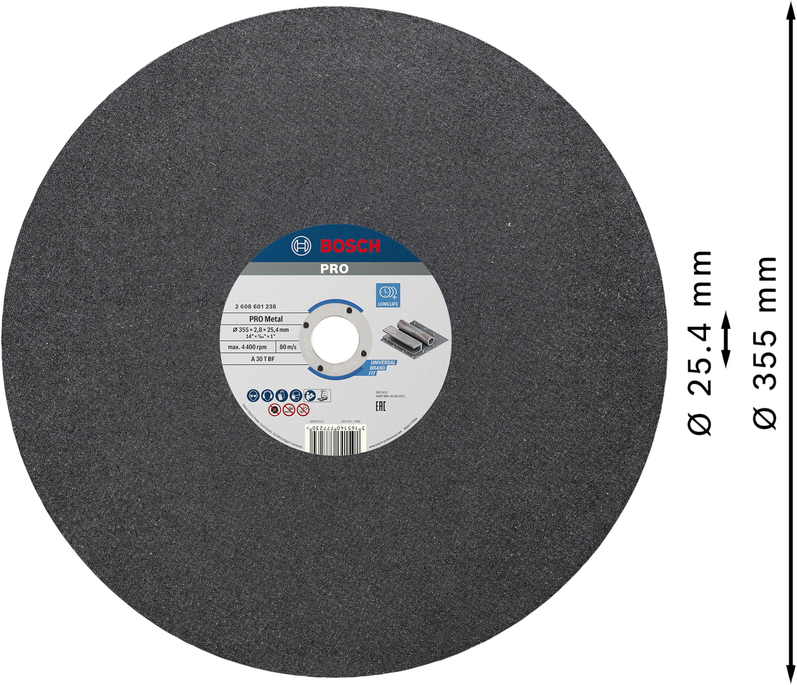 Bosch PRO Metal disque à tronçonner Ø 355 mm acier 25,4 mm