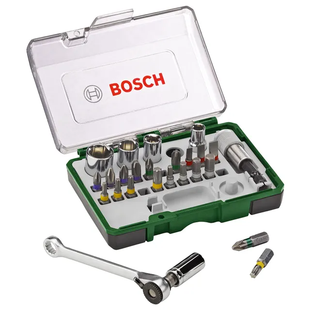 Bosch 2607017160 coffret cliquet 27 pièces code couleur