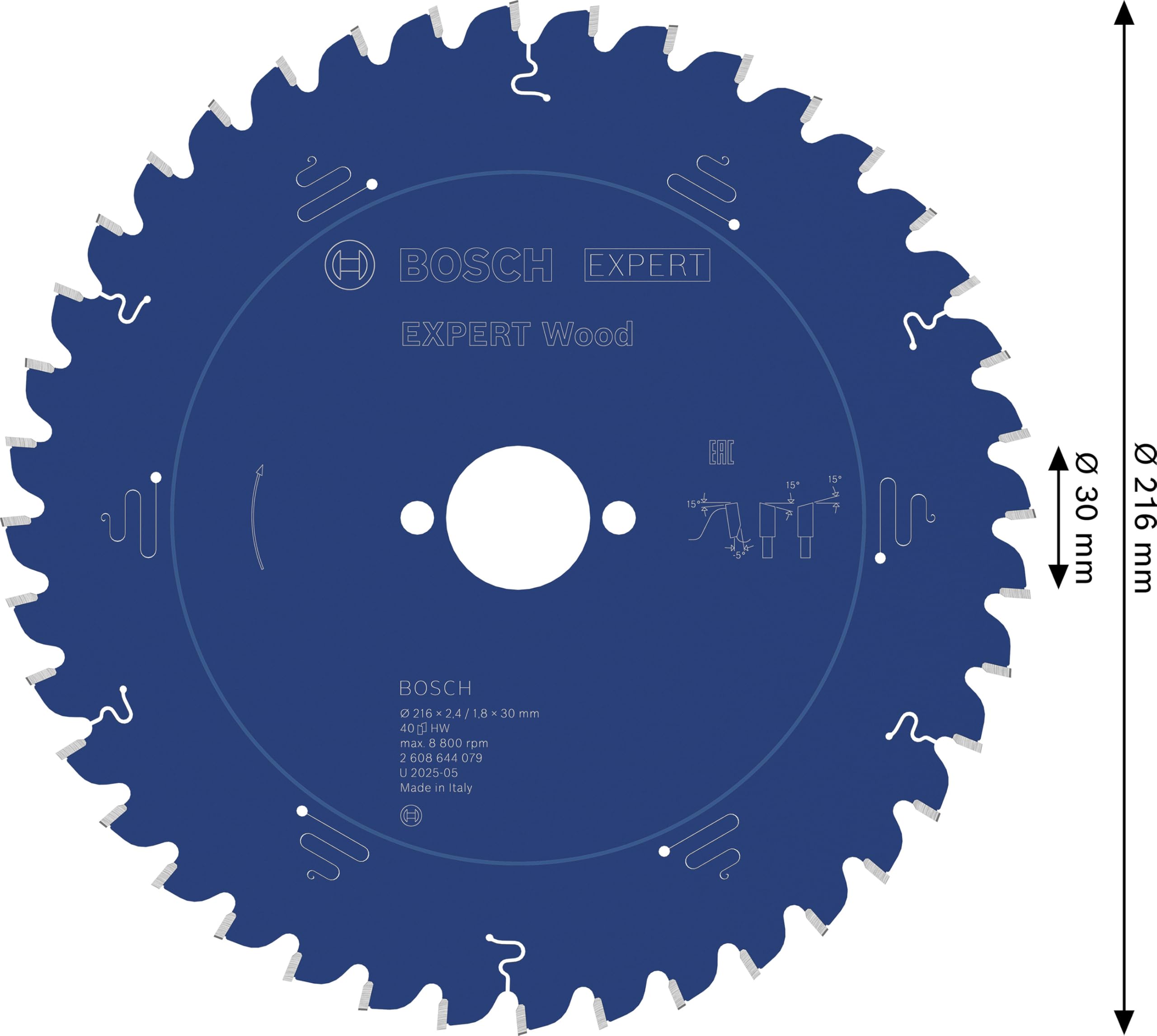 Bosch Expert Wood lame scie 216x30 40 dents