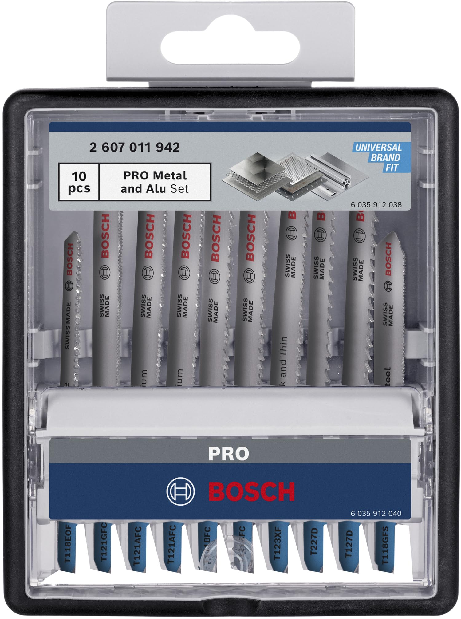 Bosch Pro Metal and Alu kit lames scie sauteuse 10 pcs 92 mm