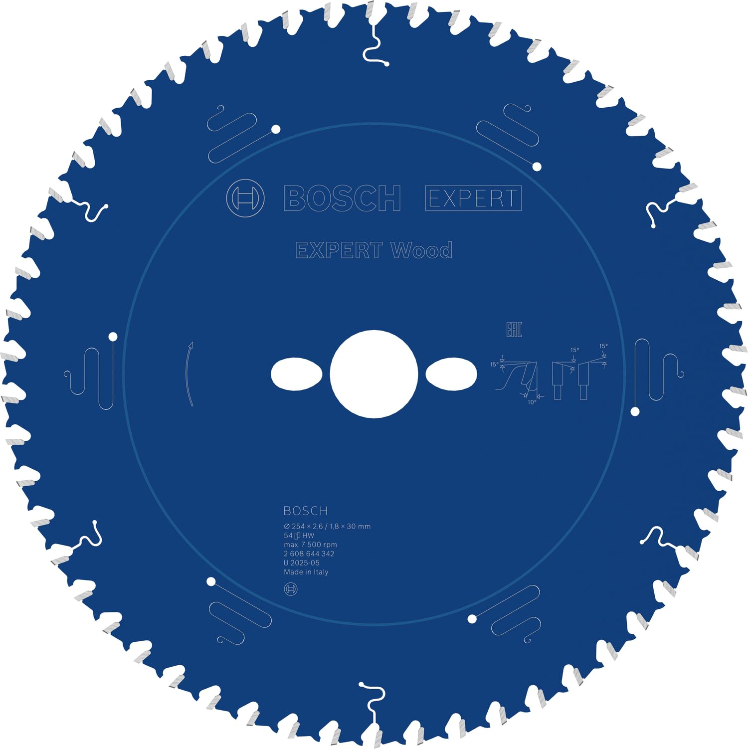 Bosch Expert Wood 254 mm lame scie circulaire 54 dents