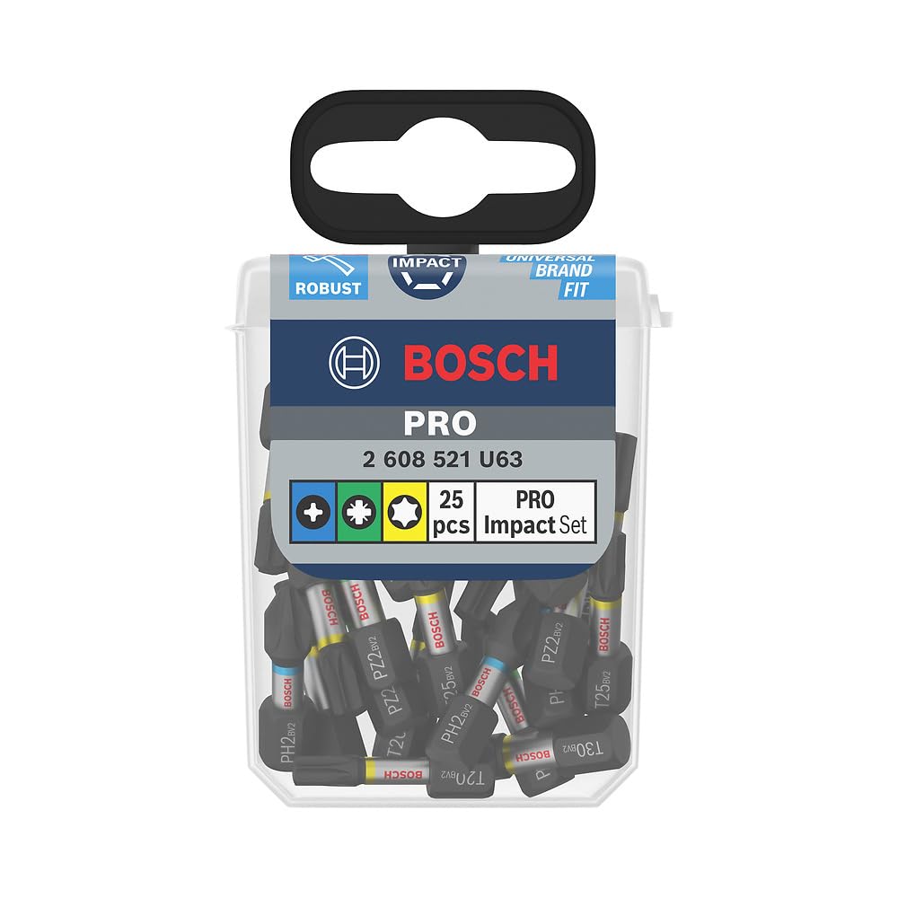 Bosch PRO Impact coffret 25 embouts PH2/PZ2/T20-T30