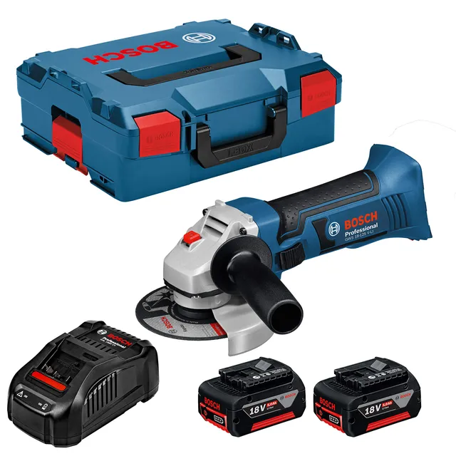 Bosch Professional GWS 18V Meuleuse 125mm L-BOXX 2x5Ah
