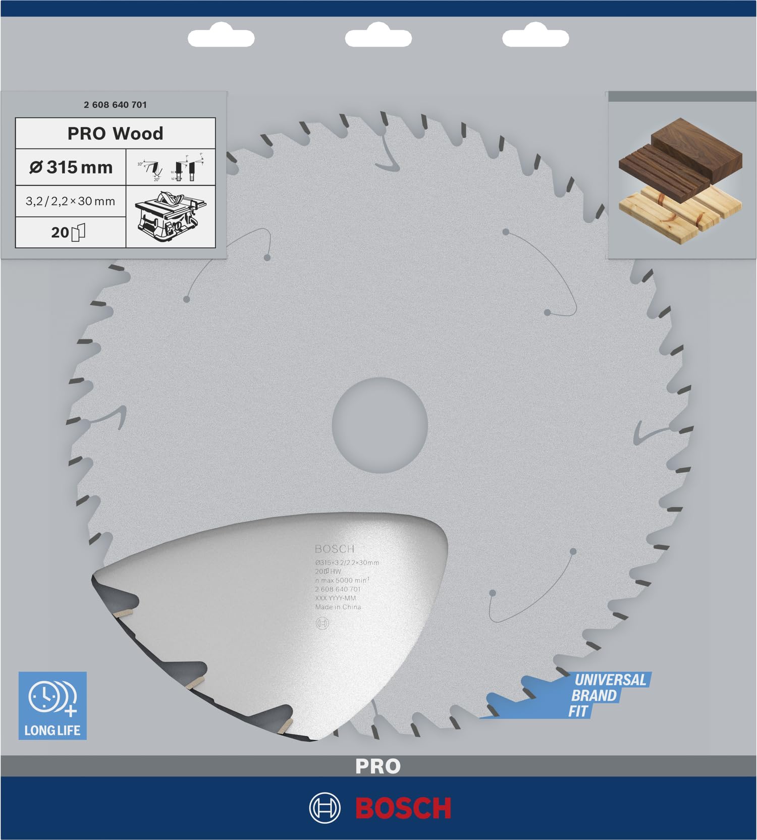 Bosch Pro Wood 315 mm lame scie circulaire stationnaire